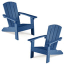 Set of 2 Kid's Adirondack Chair with with High Backrest and Armrests