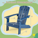 Set of 2 Kid's Adirondack Chair with with High Backrest and Armrests