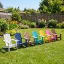 Set of 2 Kid's Adirondack Chair with with High Backrest and Armrests