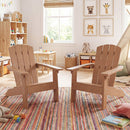 Set of 2 Kid's Adirondack Chair with with High Backrest and Armrests