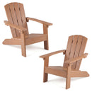 Set of 2 Kid's Adirondack Chair with with High Backrest and Armrests