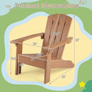 Set of 2 Kid's Adirondack Chair with with High Backrest and Armrests by DirectDeals