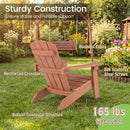 Set of 2 Kid's Adirondack Chair with with High Backrest and Armrests