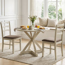 Upholstered Dining Chairs Set of 2 with Wood Frame by DirectDeals