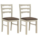 Upholstered Dining Chairs Set of 2 with Wood Frame by DirectDeals