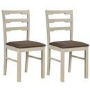 Upholstered Dining Chairs Set of 2 with Wood Frame by LJGDeals