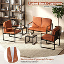 Set of 2 Mid Century Modern Single Sofa Chairs with Cushions by LJGDeals