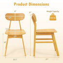 Set of 2 Modern Dining Chairs with Curved Backrest and Seat by LJGDeals