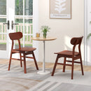 Set of 2 Modern Dining Chairs with Curved Backrest and Seat by LJGDeals