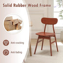Set of 2 Modern Dining Chairs with Curved Backrest and Seat by LJGDeals