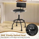 Swivel Bar Stool with Backrest - Height Adjustable by LJGDeals