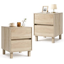 Wooden End Tables Set of 2 with Storage Drawers by LJGDeals