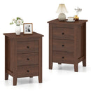 Set of 2 Nightstand End Beside Table Drawers by LJGDeals