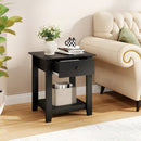 Set of 2 Nightstand with Drawer 3-Tier Modern Bedside Table with Open Shelf and Storage by LJGDeals