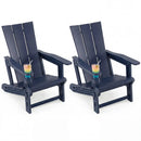 Adirondack Chairs Set of 2 with Cup Holders by DirectDeals