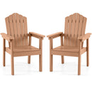 Adirondack Chairs Set of 2 with High Backrest - Brown