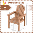 Adirondack Chairs Set of 2 with High Backrest - Brown