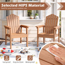 Adirondack Chairs Set of 2 with High Backrest - Brown