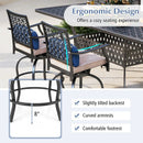 Set of 2 Outdoor Bar Height Chair with Soft Cushions by LJGDeals