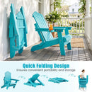 Folding Adirondack Chairs Set of 2 with Adjustable Backrest by DirectDeals
