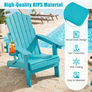 Folding Adirondack Chairs Set of 2 with Adjustable Backrest by DirectDeals