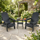 Folding Adirondack Chairs Set of 2 with Adjustable Backrest by LJGDeals