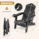 Folding Adirondack Chairs Set of 2 with Adjustable Backrest by LJGDeals