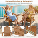 Folding Adirondack Chairs Set of 2 with Adjustable Backrest by LJGDeals