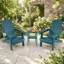Folding Adirondack Chairs Set of 2 with Adjustable Backrest by DirectDeals