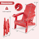 Folding Adirondack Chairs Set of 2 with Adjustable Backrest by DirectDeals