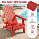 Folding Adirondack Chairs Set of 2 with Adjustable Backrest by DirectDeals