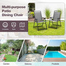 Outdoor Folding Sling Chairs with Armrest and Backrest by LJGDeals
