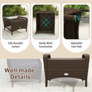 Outdoor PE Wicker Ottomans Set of 2 with Removable Cushions by LJGDeals