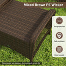 Outdoor PE Wicker Ottomans Set of 2 with Removable Cushions by LJGDeals