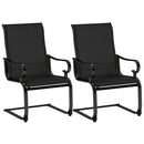 Set of 2 Patio Chairs with Quick-drying and Breathable Fabric for Backyard-Brown by DirectDeals