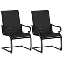 Set of 2 Patio Chairs with Quick-drying and Breathable Fabric for Backyard by LJGDeals