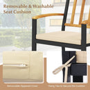 Set of 2 Patio Dining Chairs with Removable Padded Cushions by LJGDeals