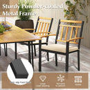 Set of 2 Patio Dining Chairs with Removable Padded Cushions by LJGDeals