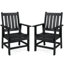 Set of 2 Patio Dining Chairs with Wide Armrests by LJGDeals