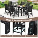 Set of 2 Patio Dining Chairs with Wide Armrests