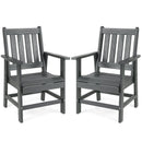 Set of 2 Patio Dining Chairs with Wide Armrests by LJGDeals
