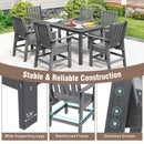 Set of 2 Patio Dining Chairs with Wide Armrests