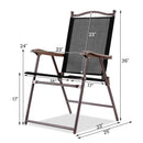 Set of 2 Patio Folding Sling Back Camping Deck Chairs by LJGDeals