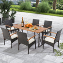 Patio Wicker Chair Set of 2/4 with Soft Zippered Cushion