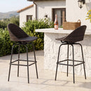 Swivel Patio Bar Stools Set of 2 with Rattan Seat 400 LBS by LJGDeals