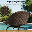 Swivel Patio Bar Stools Set of 2 with Rattan Seat 400 LBS by LJGDeals