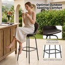 Swivel Patio Bar Stools Set of 2 with Rattan Seat 400 LBS by LJGDeals
