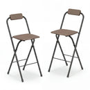 Portable Bar Height Stools Set of 2 with Footrest - Folding by DirectDeals
