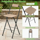 Portable Bar Height Stools Set of 2 with Footrest - Folding by DirectDeals