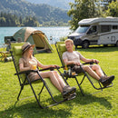 Zero Gravity Lounge Chairs Set of 2 with Cup Holders by DirectDeals